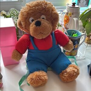 Vintage Berenstain Bears Brother Bear 16 inch plush great condition